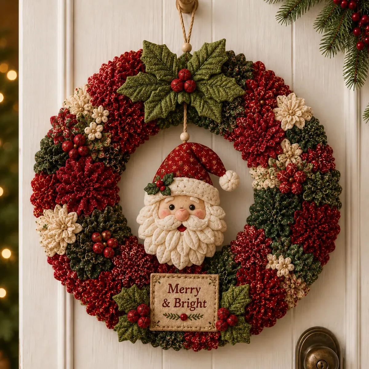 3D Fabric Poke Wreath DIY Kit 🎄🧡 (Video Tutorial & Finished Wreath Reference Included ✨ Beginner-friendly)