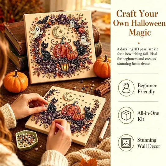 🔥Last Day 70% OFF - 👻3D Spooky Diamond Painting Halloween DIY Kit