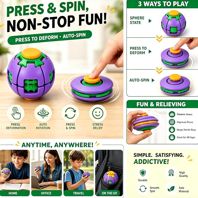 🔥Hot Sale 49% OFF🔥Stress Relief Fidget Spinning Ball