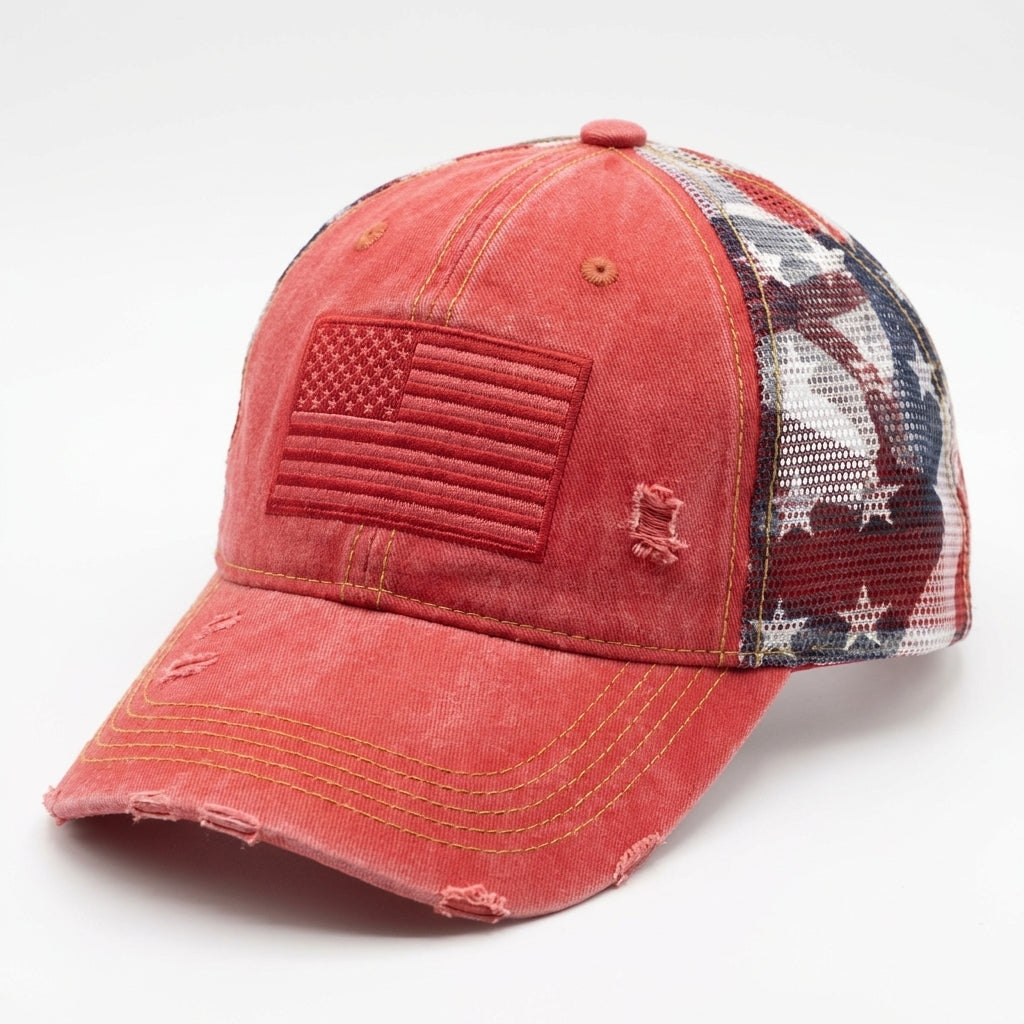 American Flag Ponytail Embroidered Hat, 🔥Buy 2 FREE SHIPPING