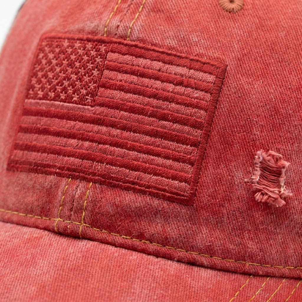 American Flag Ponytail Embroidered Hat, 🔥Buy 2 FREE SHIPPING