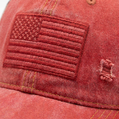 American Flag Ponytail Embroidered Hat, 🔥Buy 2 FREE SHIPPING