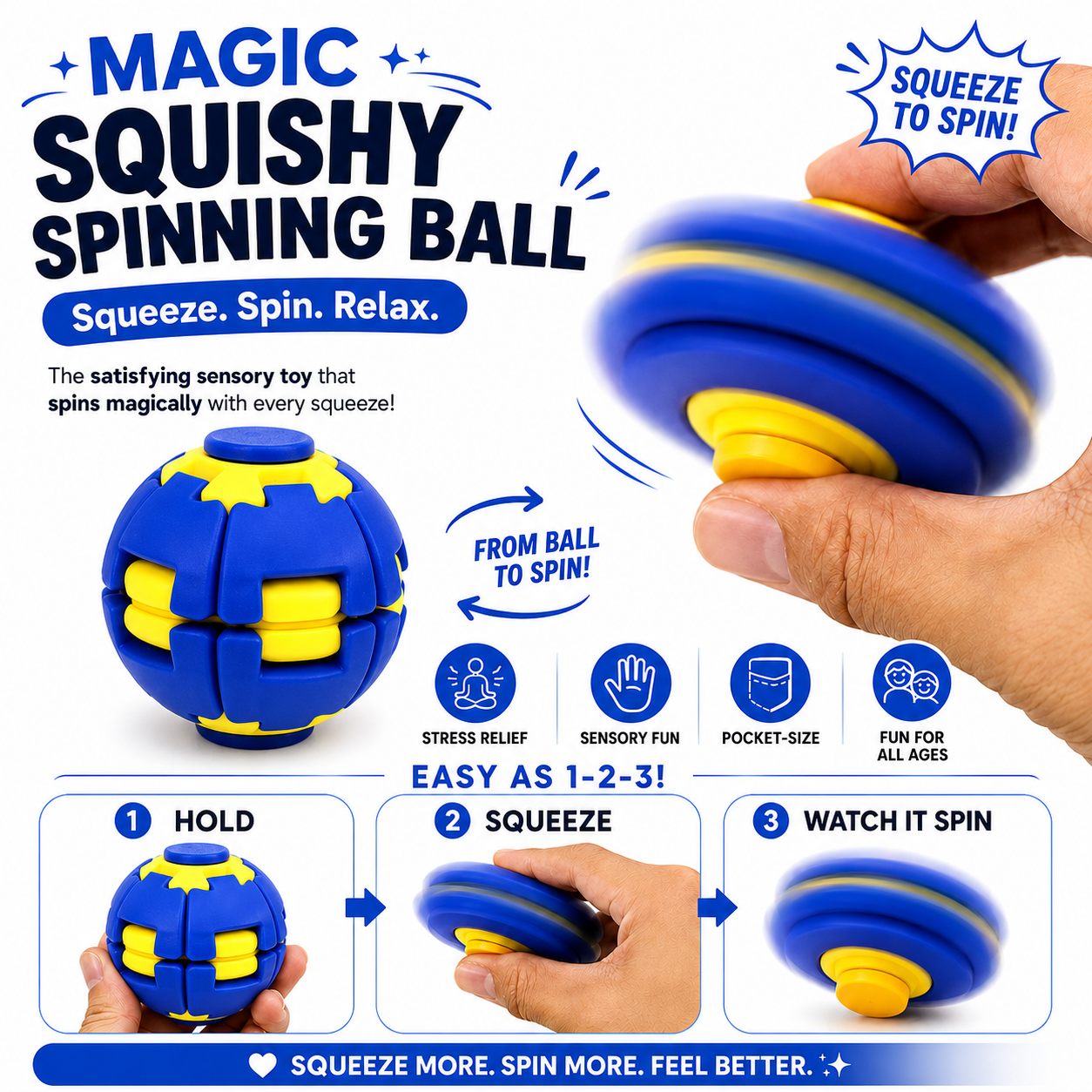 🔥Hot Sale 49% OFF🔥Stress Relief Fidget Spinning Ball