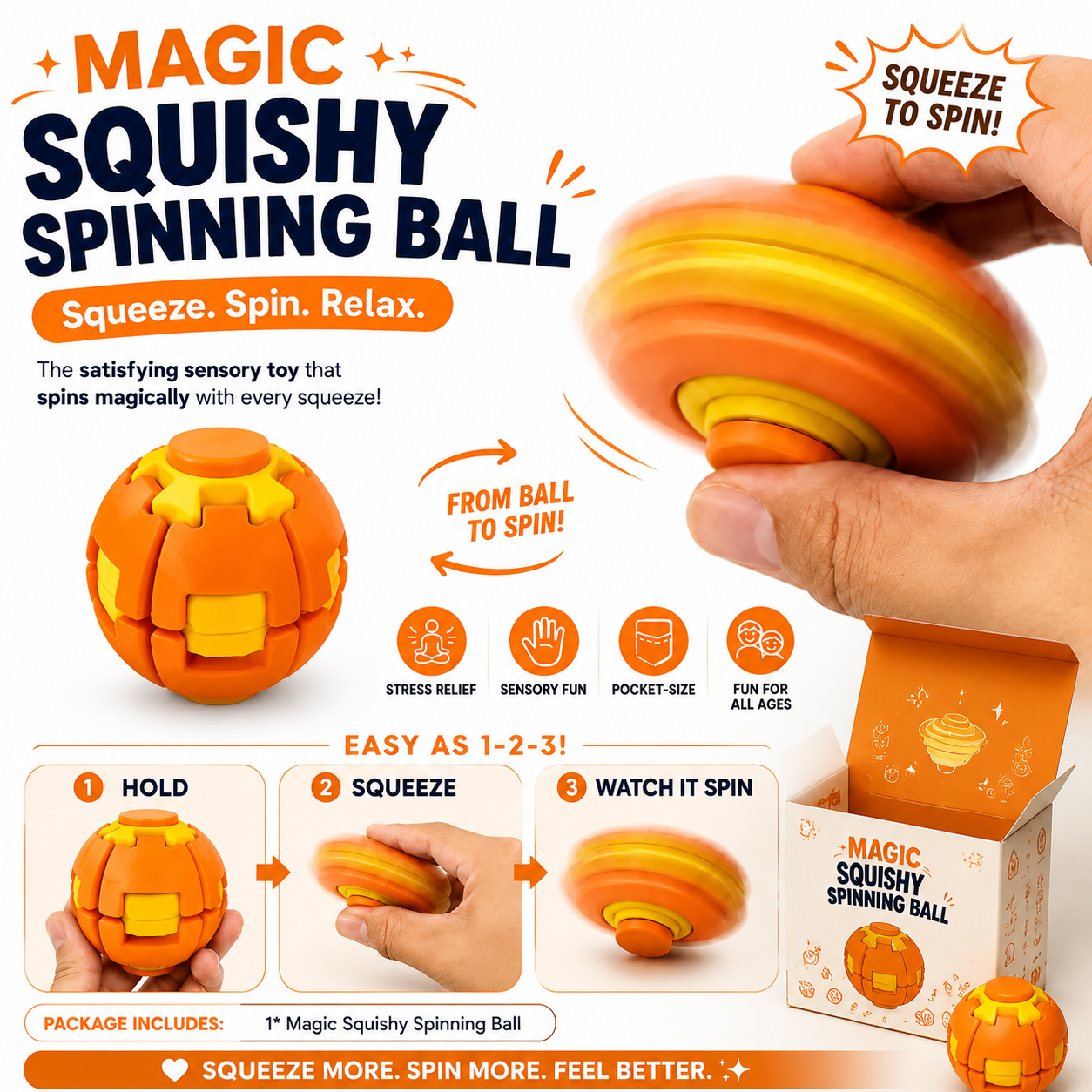 🔥Hot Sale 49% OFF🔥Stress Relief Fidget Spinning Ball