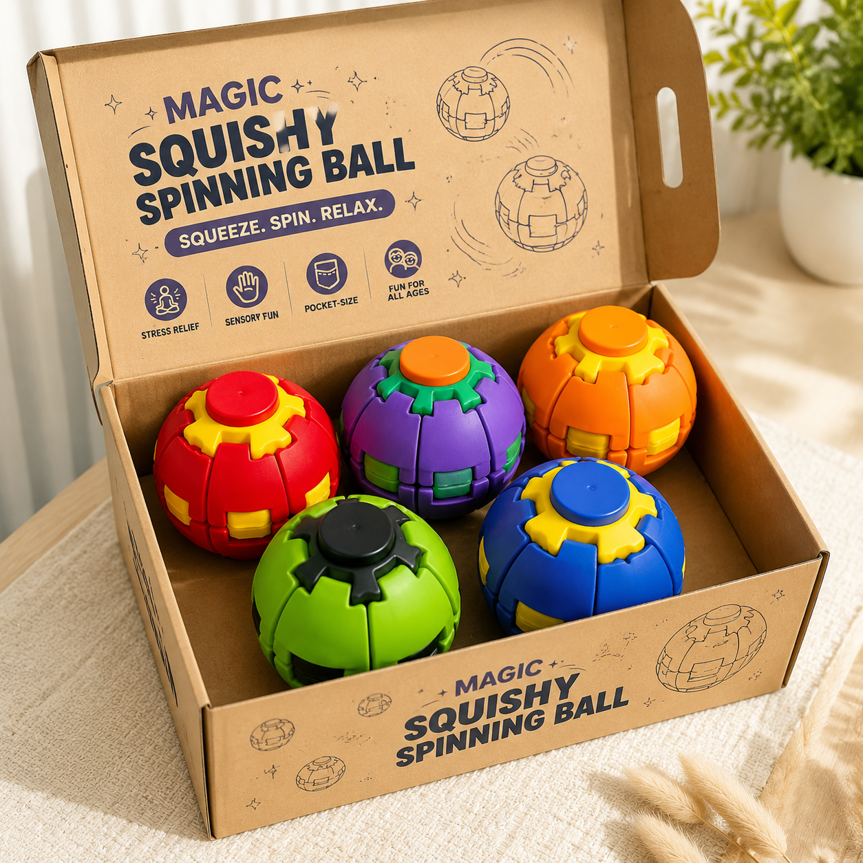 🔥Hot Sale 49% OFF🔥Stress Relief Fidget Spinning Ball