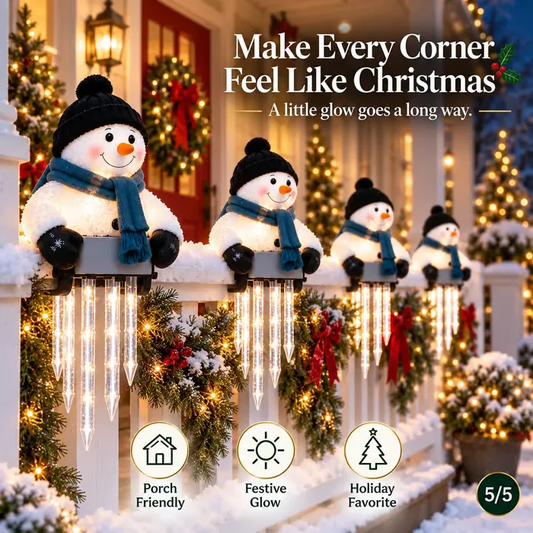 (🎄Early Christmas Sale - 49% OFF) WinterGlow Snowman Icicle Light Decor