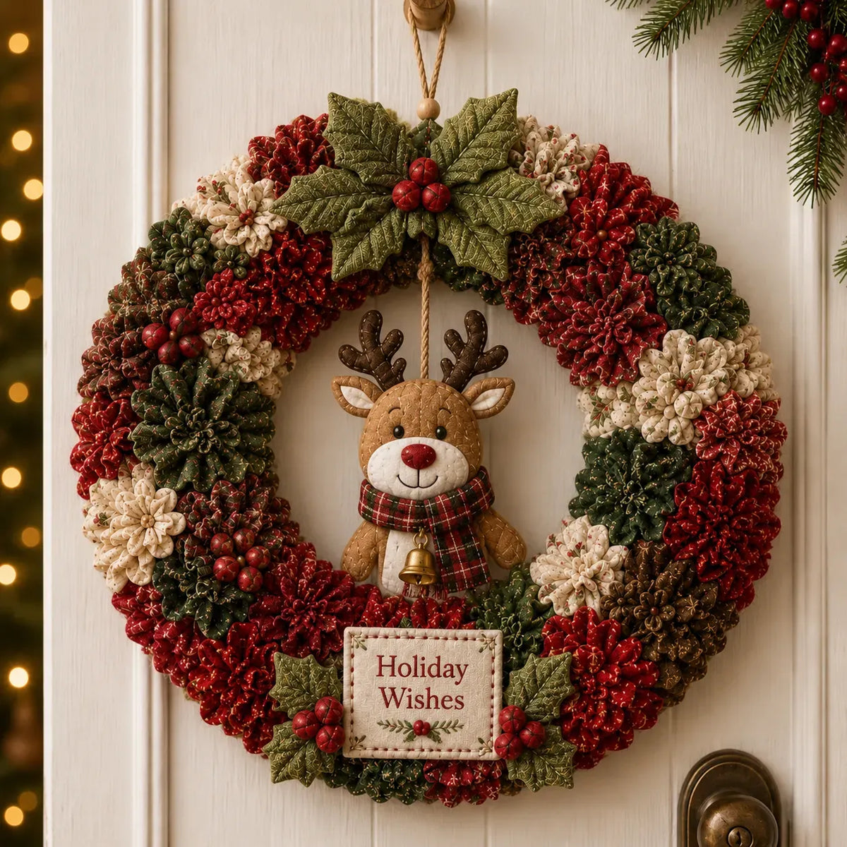 3D Fabric Poke Wreath DIY Kit 🎄🧡 (Video Tutorial & Finished Wreath Reference Included ✨ Beginner-friendly)